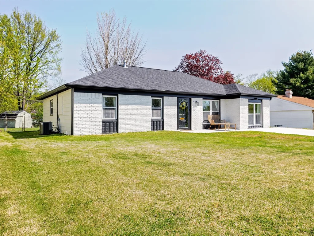 Updated ranch home with a wide front lawn on Bloomington's west side